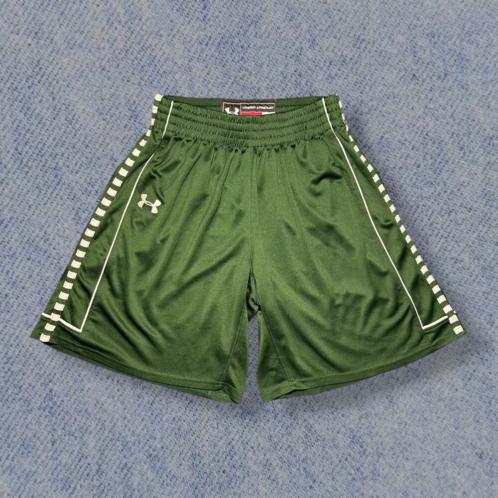 Vintage Under Armour Green Retro Athletic Shorts – Men’s Size Small